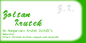 zoltan krutek business card